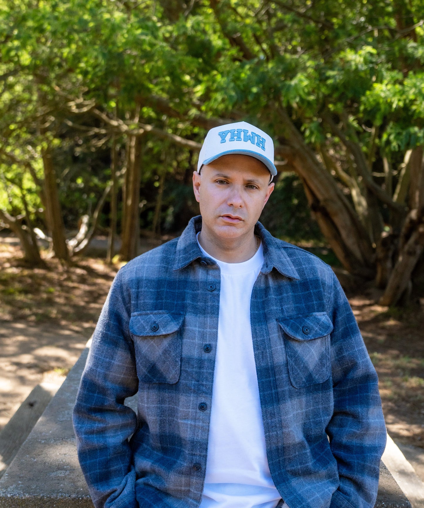 YHWH LUX Hat - Baby Blue + Cream