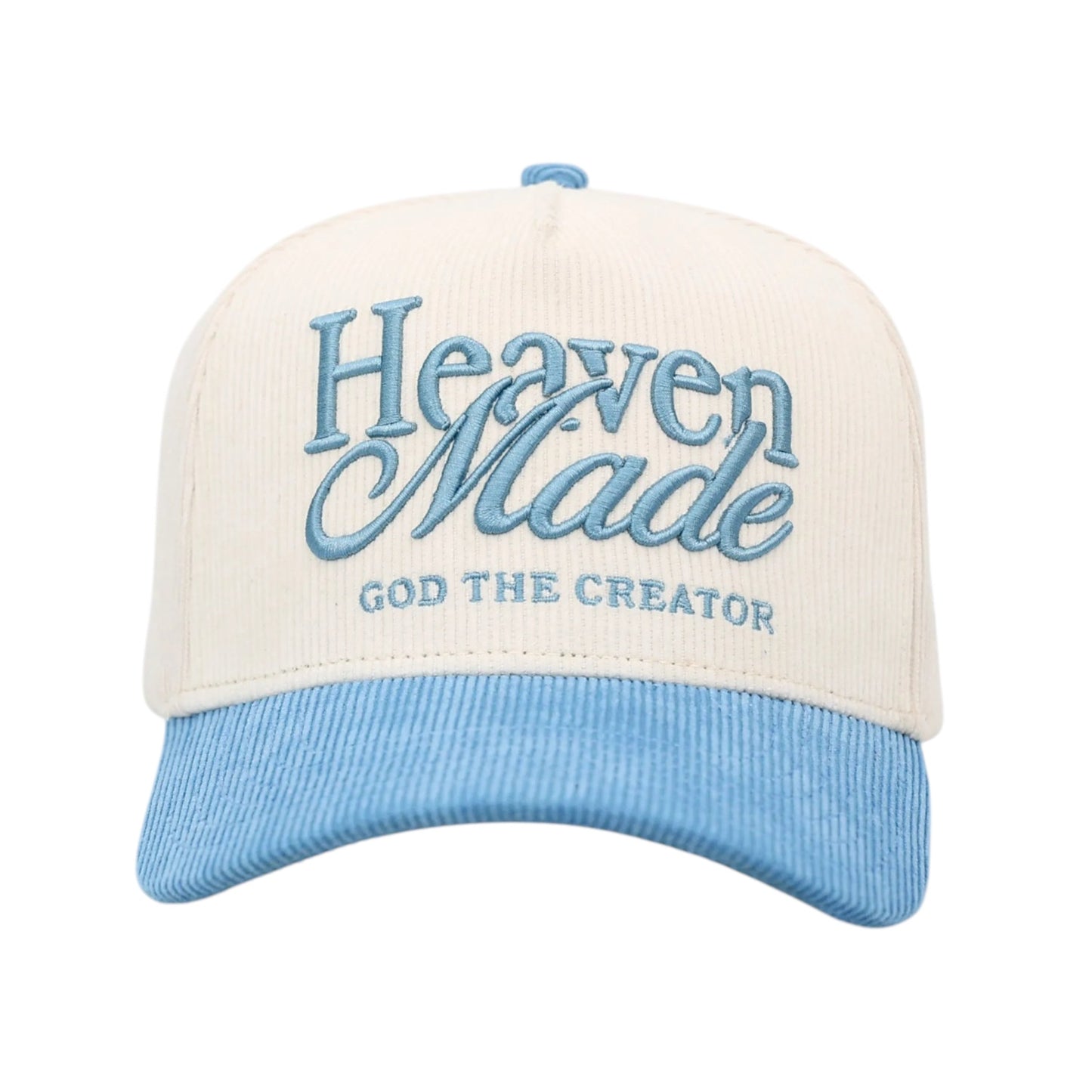 Heaven Made God the Creator LUX Hat - Baby Blue + Cream