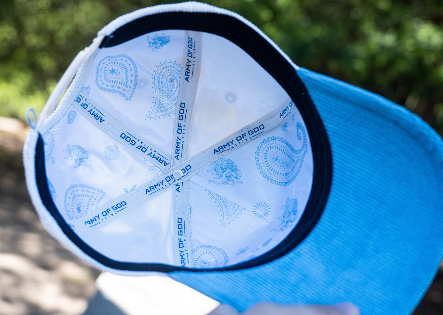 YHWH LUX Hat - Baby Blue + Cream